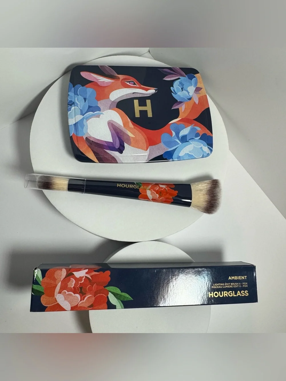 Hourglass Ambient Lighting Compact & Brush Set - Navy, Red, Blue, Purple